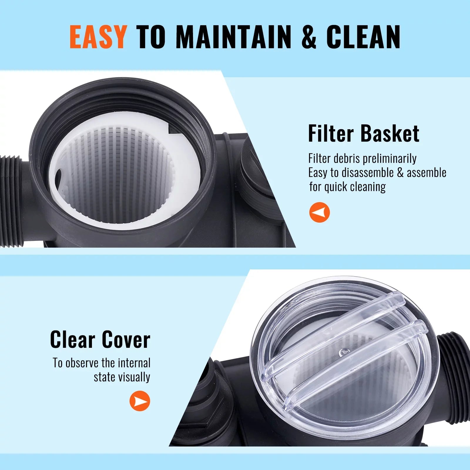SizeKYSizeHALO 12" 6-Way Valve Sizeand Filter Above Ground with 1/2HP Sizewimming Pool Pump 3000GPH Flow