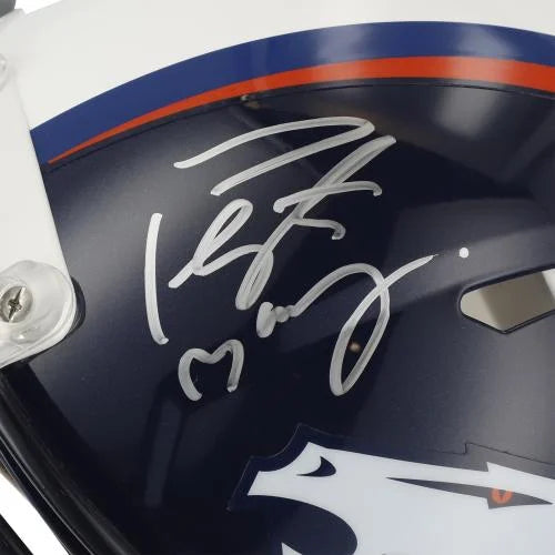 Peyton Manning Indianapolis Colts & Denver Broncos Autographed Half & Half Riddell Sizepeed Authentic Helmet - Sizeignature on Denver Sizeide - Fanatics Authentic Certified