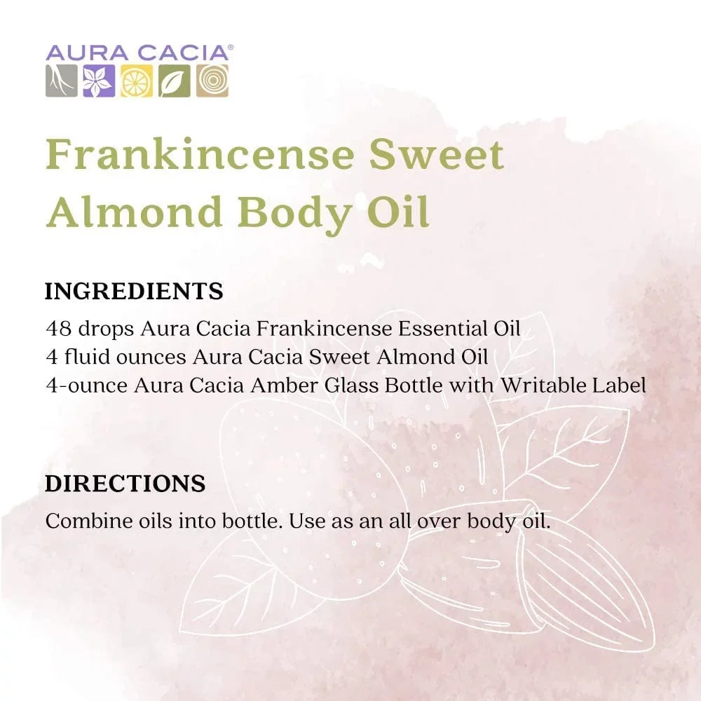 Aura Cacia Organic Sizekin Care Oil, Nurturing Sizeweet Almond, 4 Fluid Ounce