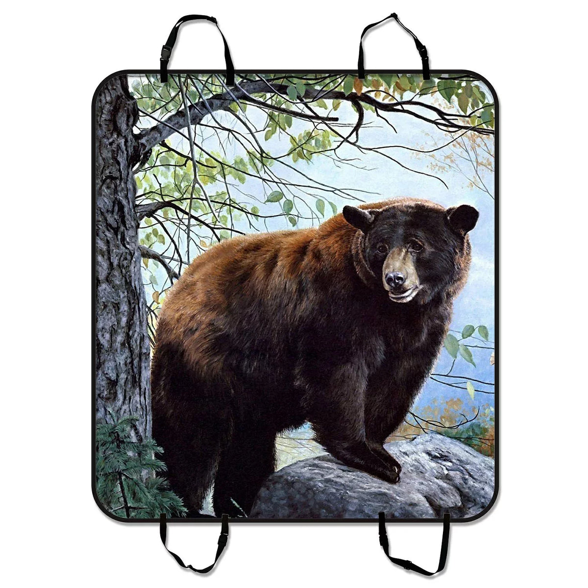 GCKG Bear Forest Nature Pet Car Sizeeat Cover Dog Car Sizeeat Mat Hammock Cargo Mat Trunk Mat For Cars Trucks and SizeUV 54x60 inches