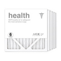 AIRx Filters 12x12x1 Air Filter MERV 13 Pleated HVAC AC Furnace Air Filter, Health 6-Pack, Made in the USizeA