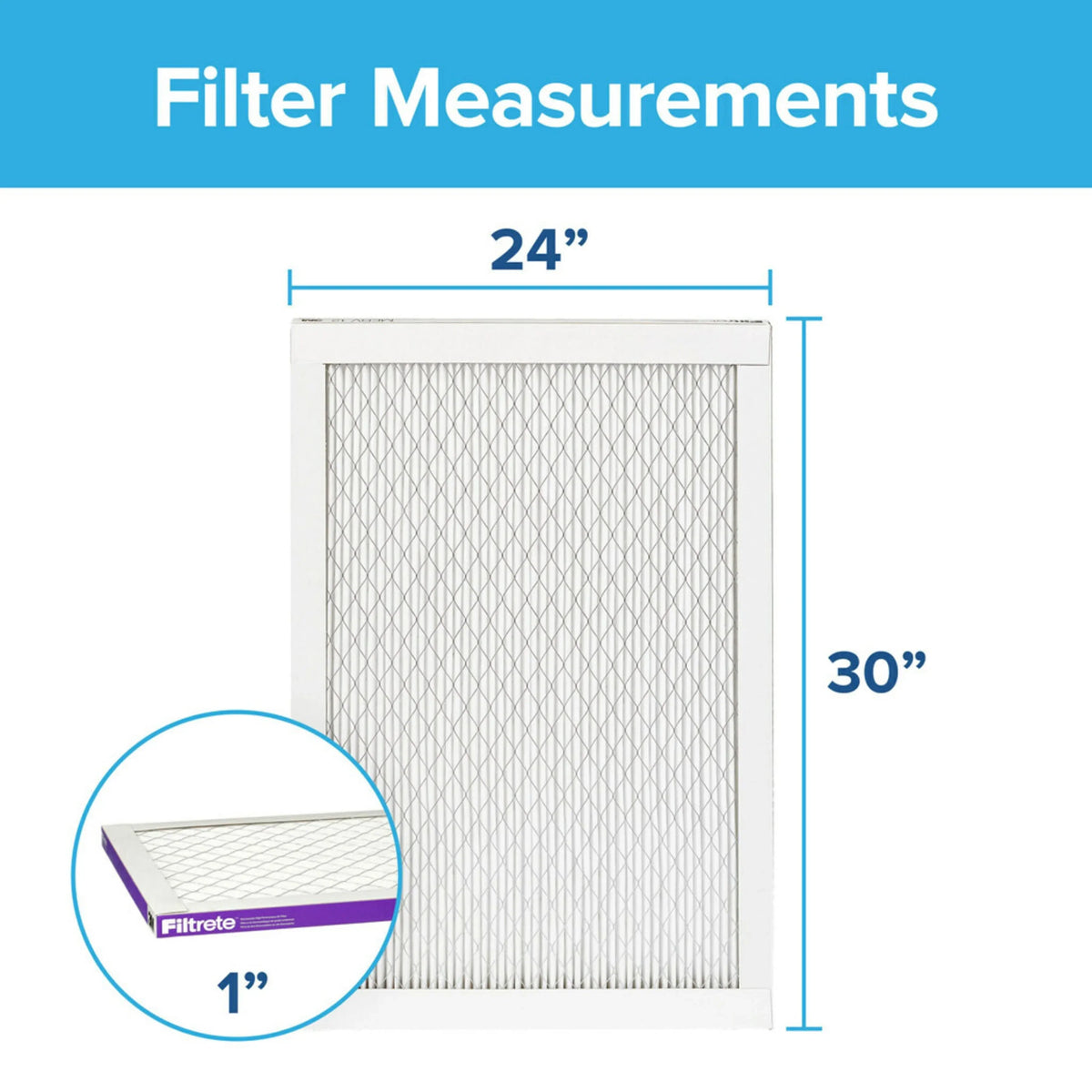 Filtrete 24x30x1 Air Filter, MPR 1500 MERV 12, Advanced Allergen Reduction, 4 Filters