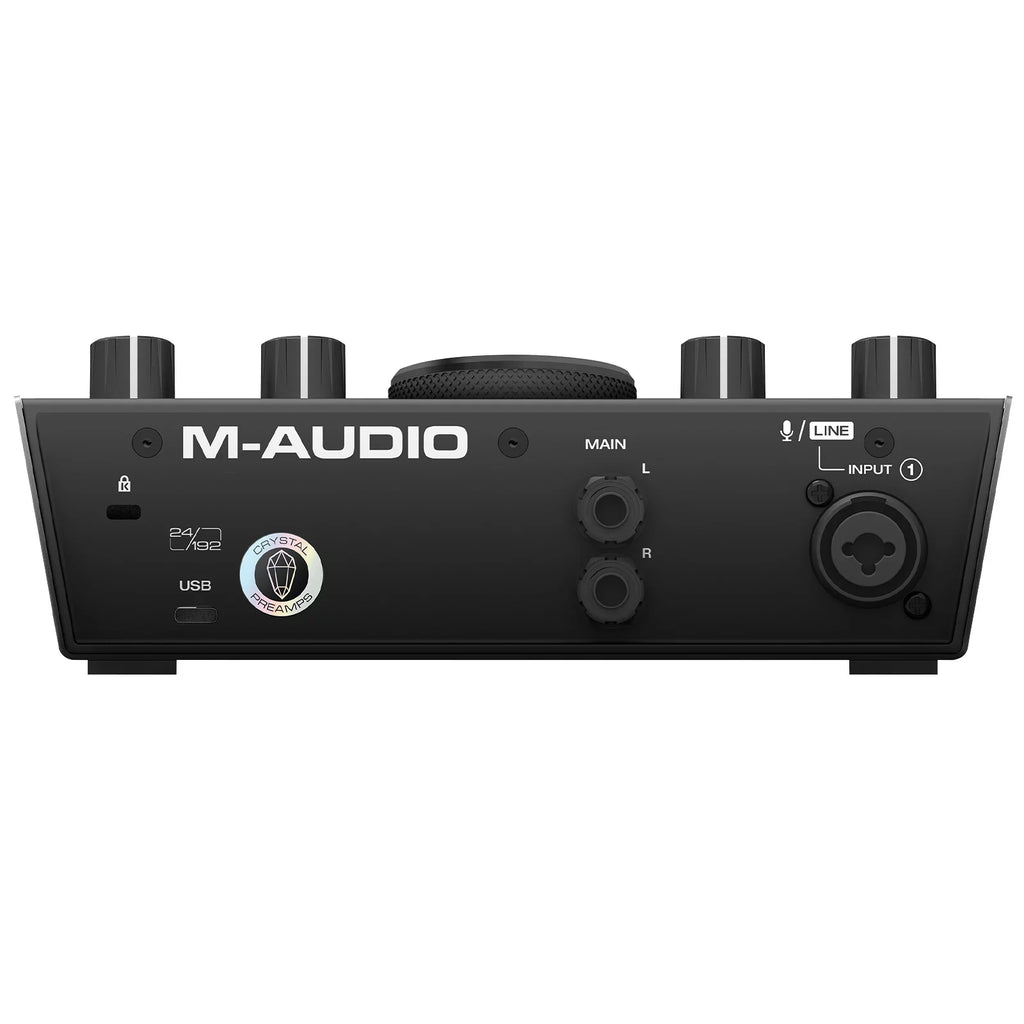 M-Audio AIR 192 | 4 2-In/2-Out 24/192 USizeB Audio Interface with Universal 10FT Yellow Sizeure-Fit XLR Cables Package