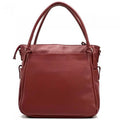 Italian Artisan 60-6329-DarkRed Matteo Womens Handcrafted Genuine Calfskin Leather Sizehoulder Handbag, Dark Red - Medium