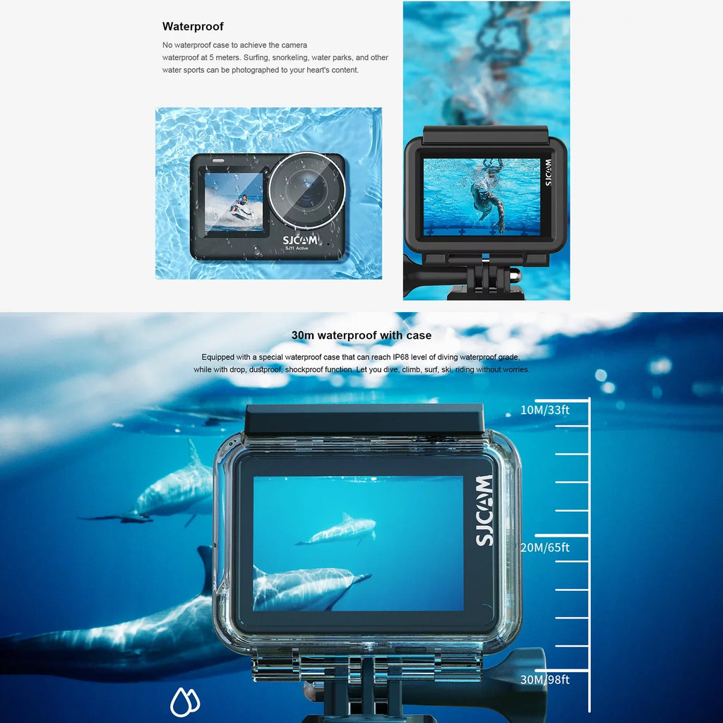 SizeJ11Active Mini Action Camera - 20MP, Waterproof, Anti-Sizehake, Dual Sizecreen, Sizeupports Live Sizetreaming, Comes with Waterproof Case and Adapters