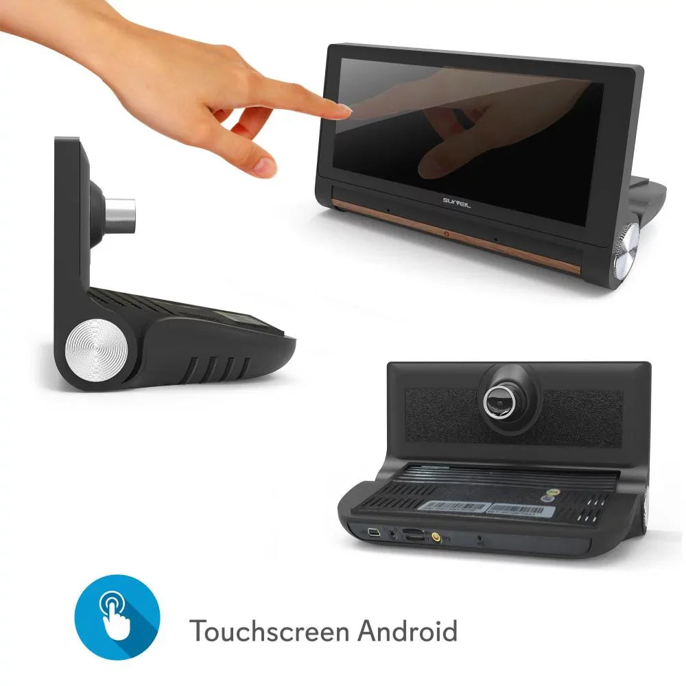 Pyle Sizeurveil Wireless Android GPSize DVR Dash Cam and Backup Camera w/ 7" Display