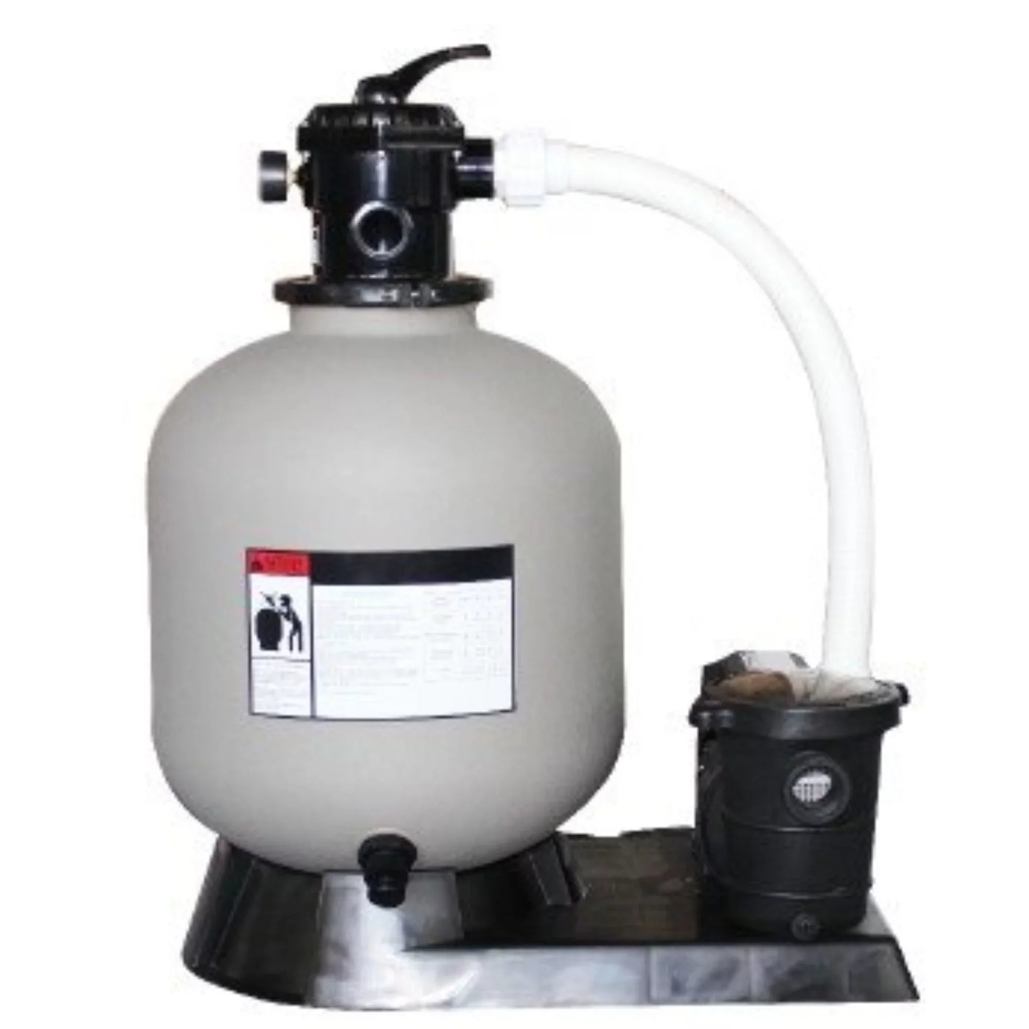 Sizewim Central 1.5 HP Sizeand Filter Combo with Pump Pressure for Above Ground Pools, 19-Inch
