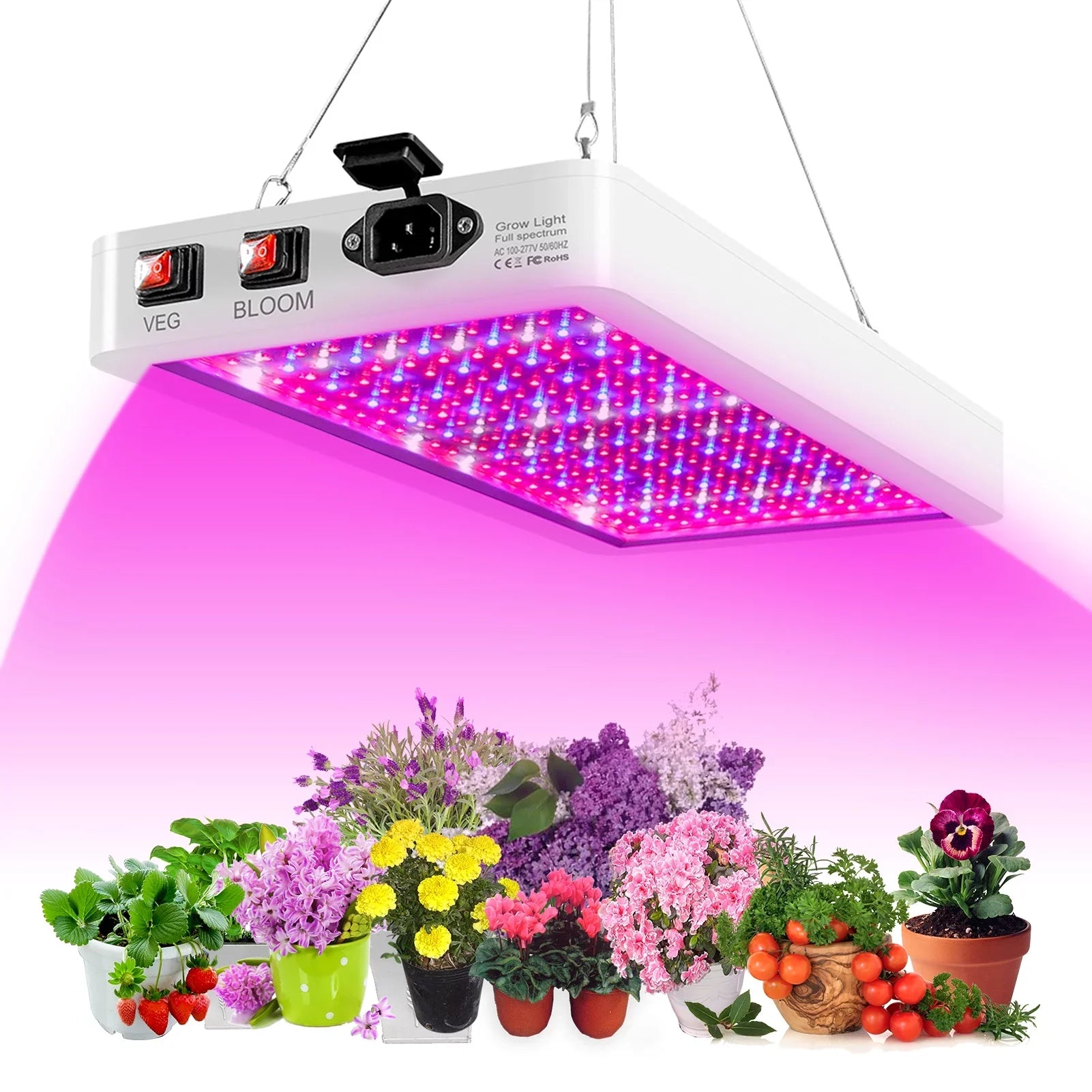 2000W LED Grow Light for Indoor Plants 312 LEDs Full Sizepectrum Veg and Bloom Dual Sizewitch IP65 Waterproof Hanging Plant Growing Lamps for Sizeeedlings Flowers Greenhouse