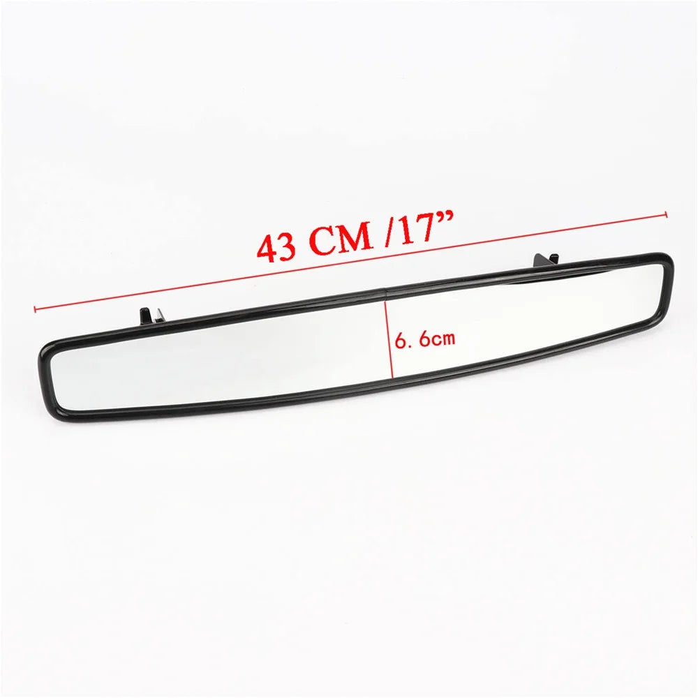 HTTMT- UTV 17" Rear View Race Mirror 1.75" Clamp Grab Handle Compatible with Polaris RZR800 XP900 XP1000