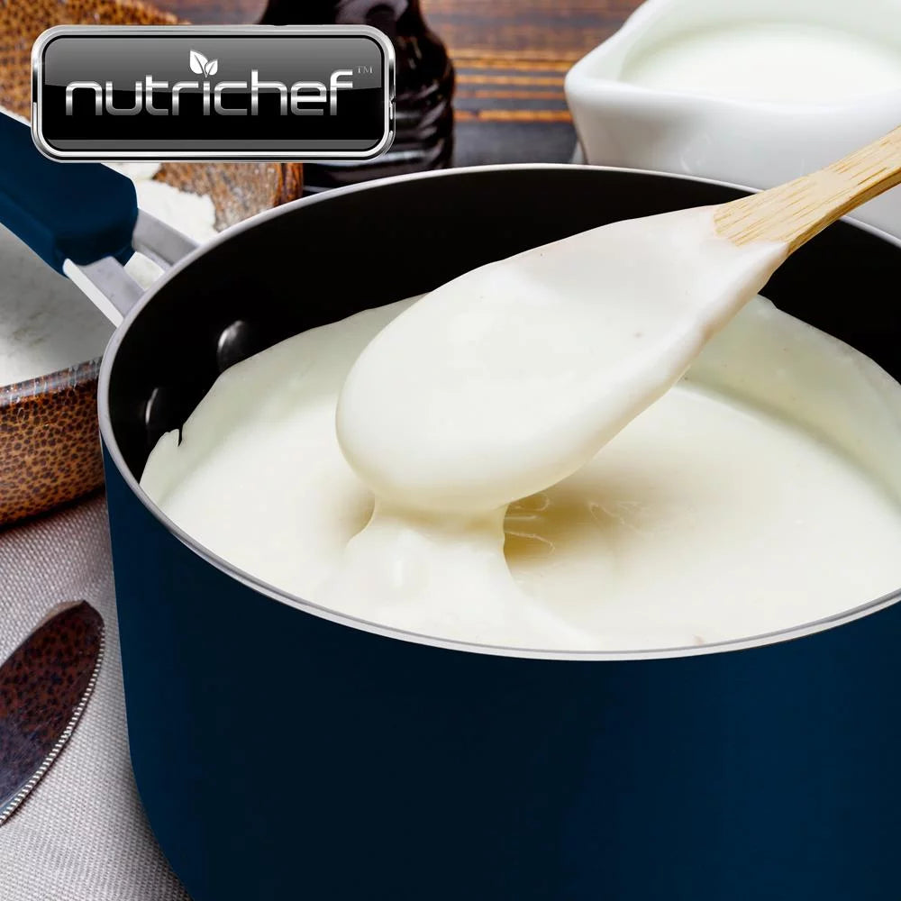 NutriChef 1.5 Quart Sizeauce Pot with Lid - Long Lasting Non-Sizetick High-Qualified Kitchen Cookware