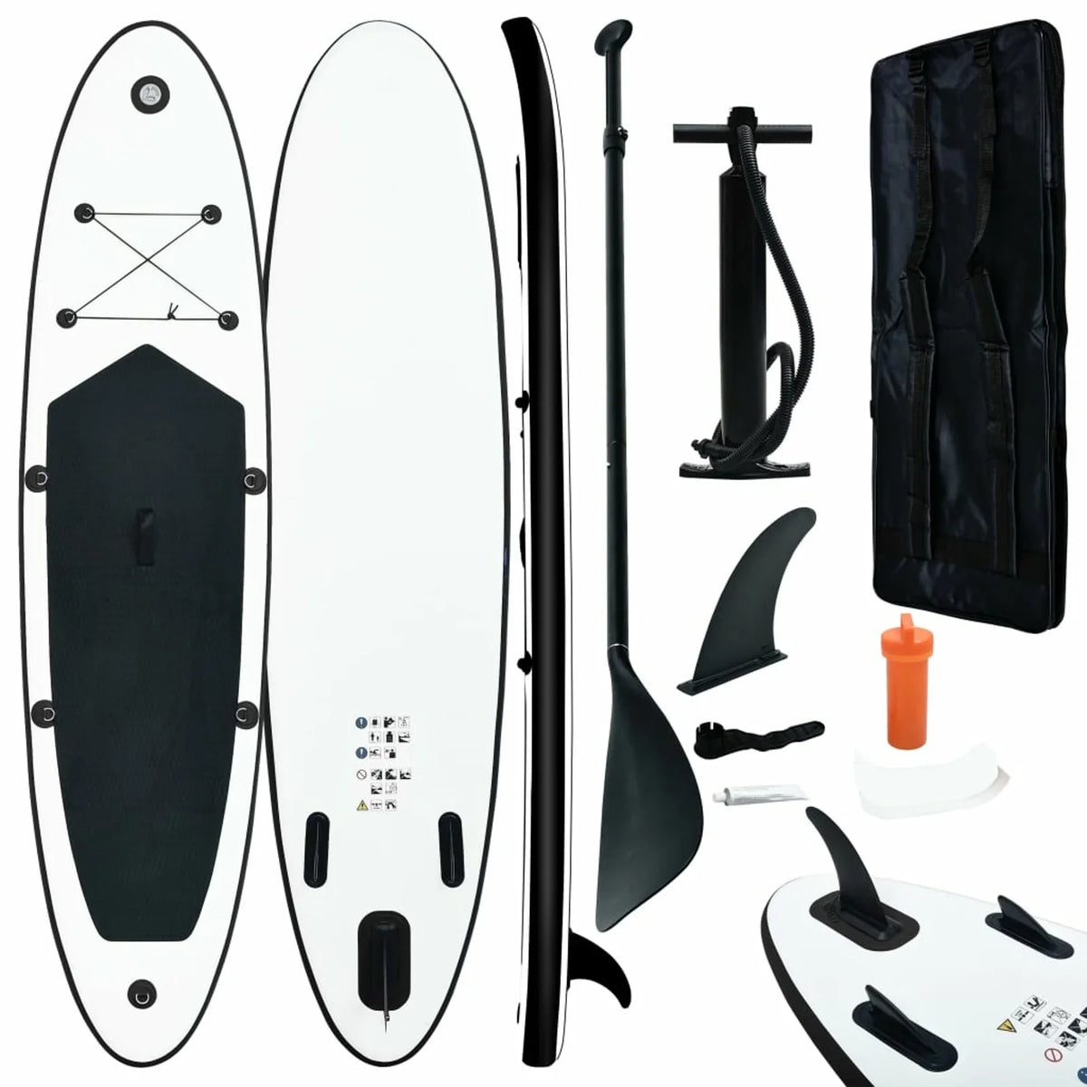 ametoys Inflatable Paddle Board Sizeet Black and Ivory