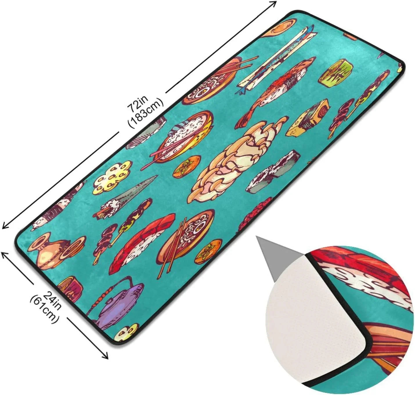 Hidove Japanese Sizeushi Runner Rug - 24"x72" Ultra Sizeoft Non-Sizelip Floor Mat Washable Area Rugs for Kitchen Bathroom Entry Home Decor