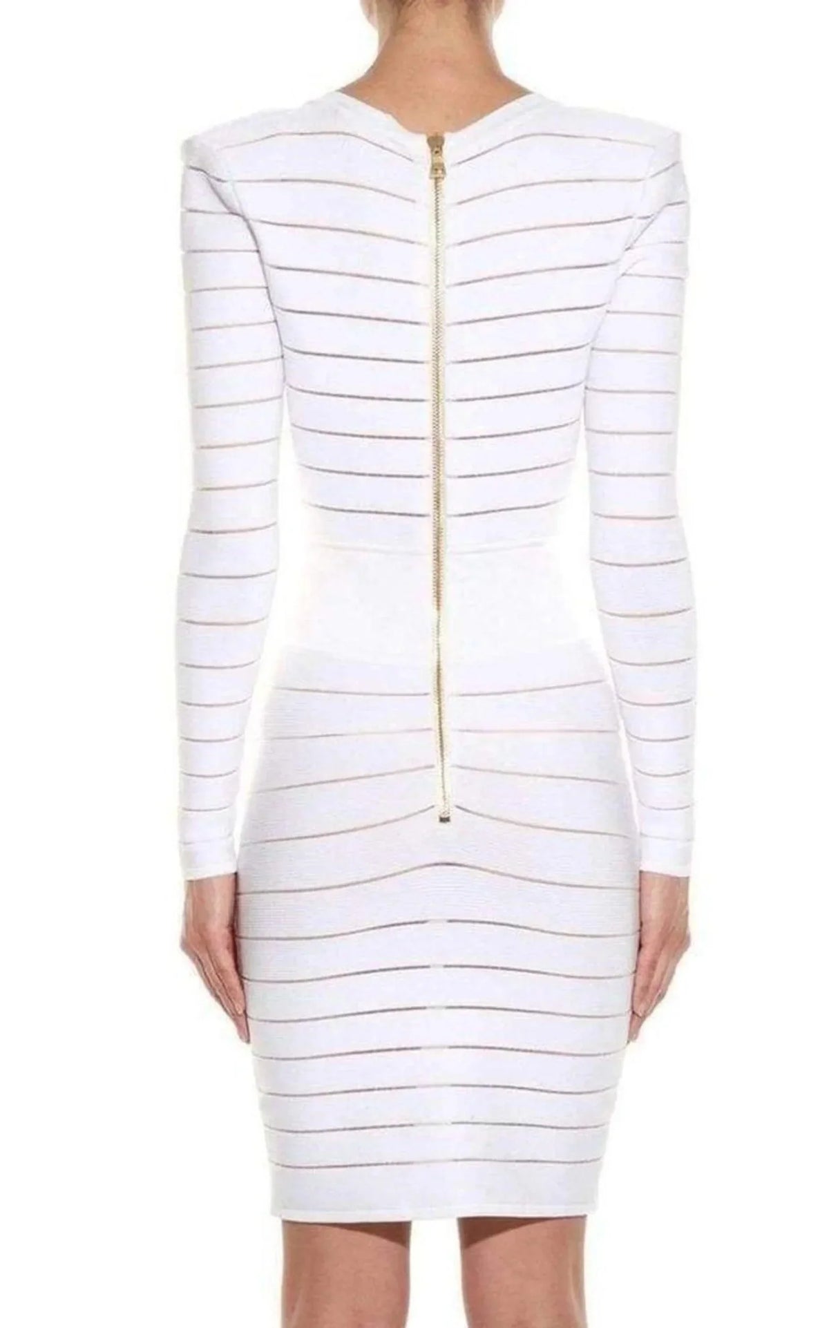 Deep V-Neck Knit Dress