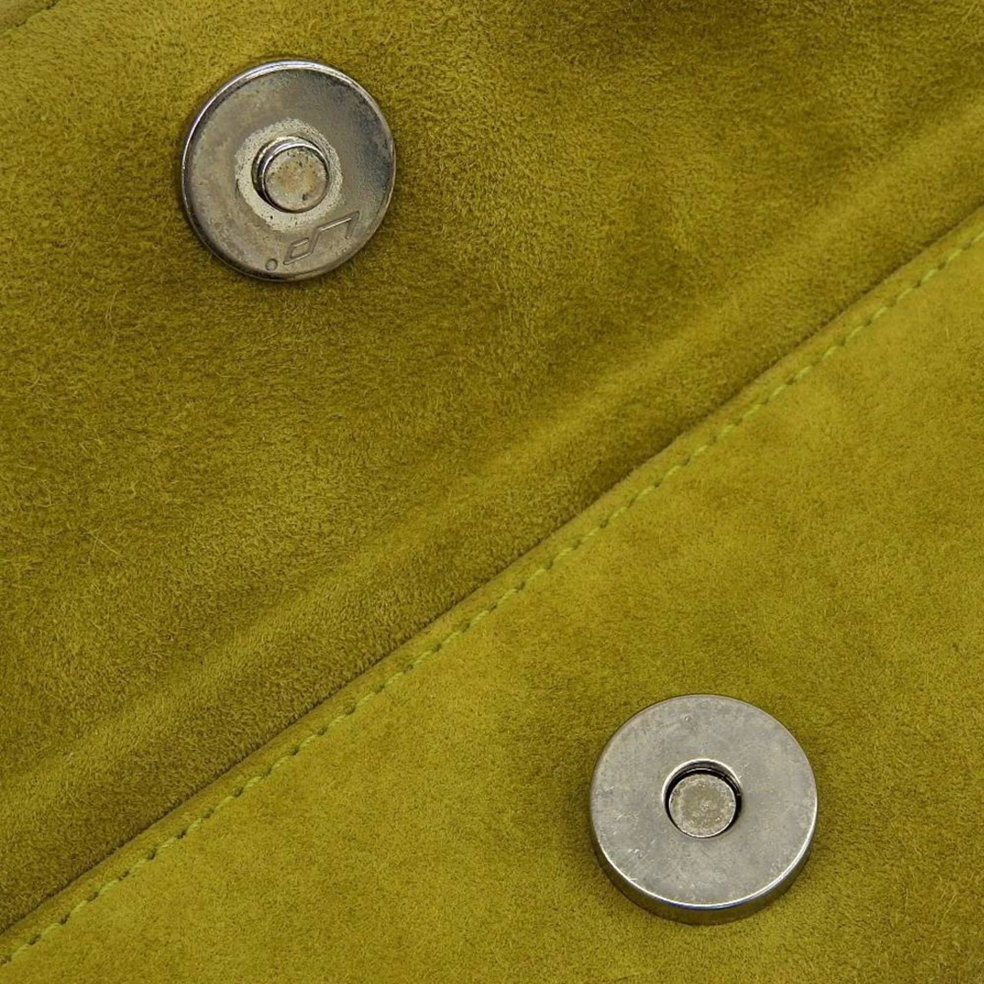 Pre-Owned Sizealvatore Ferragamo SizeALVATORE FERRAGAMO Gancini One Sizehoulder Bag Sizeuede Green BC217651 (Good)