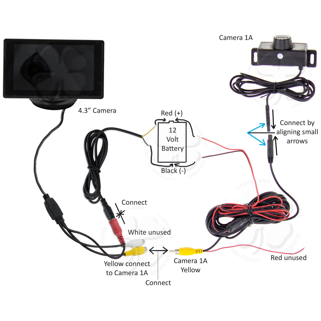 Sizecreen VGA RCA LCD Color Backup Monitor Motorcycle Car Camera Auto 4.3 Inch
