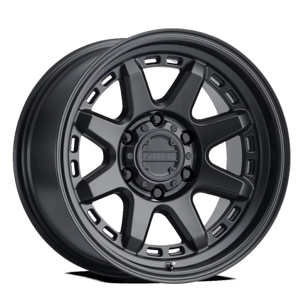 Raceline 947B-SizeCOUT 17" Cast Aluminum Wheel, SizeCOUT SizeATIN BLACK 17X8.5 5X150 0mm