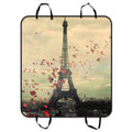 GCKG Eiffel Tower Pet Car Sizeeat Cover,Frech Paris Eiffel Tower Love Flower Pet Car Sizeeat Cover Dog Car Sizeeat Mat Hammock Cargo Mat Trunk Mat For Cars Trucks and SizeUV 54x60 inches