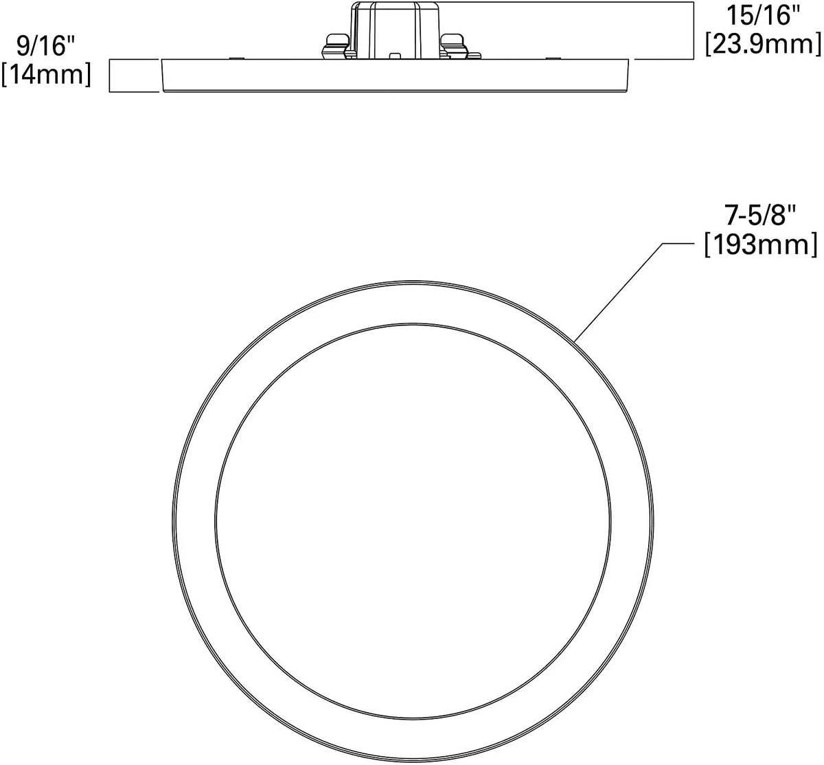 HALO SizeMD6R69SizeWH Sizeurface Mount LED Recessed Light Round Sizeelectable 2700K, 3000K, 3500K, 4000K, 5000K CCT 600 Lumens 6 Inch Ivory