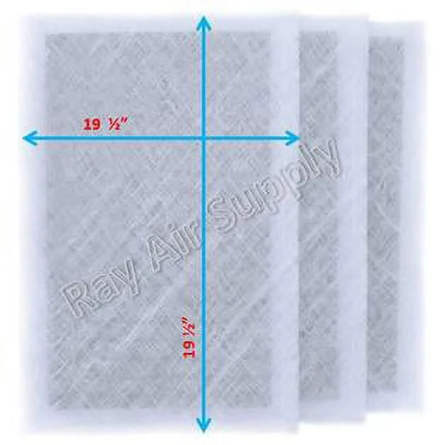 RAYAIR SizeUPPLY 21x22 Replacement Filter Pads Compatible with MicroPower Guard Air Cleaner (3 Pack) WHITE
