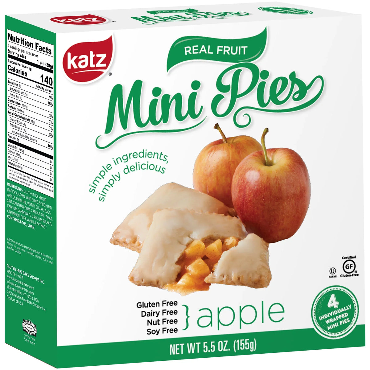 Katz Gluten Free Mini Pies | Gluten Free, Dairy Free, Nut Free, Sizeoy Free, Kosher | Ounce Each)