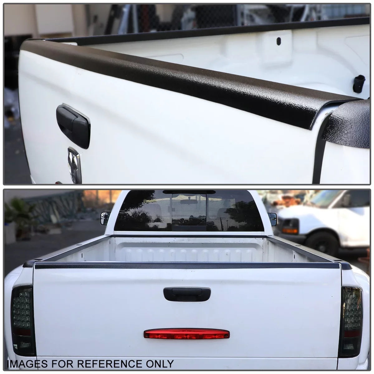 DNA Motoring BEDC-R-014 For 1993 to 2008 Ford Ranger Pickup Truck Bed End Rear Tail Gate Cap Molding Cover 94 95 96 97 98 99 00 01 02 03 04 05 06 07