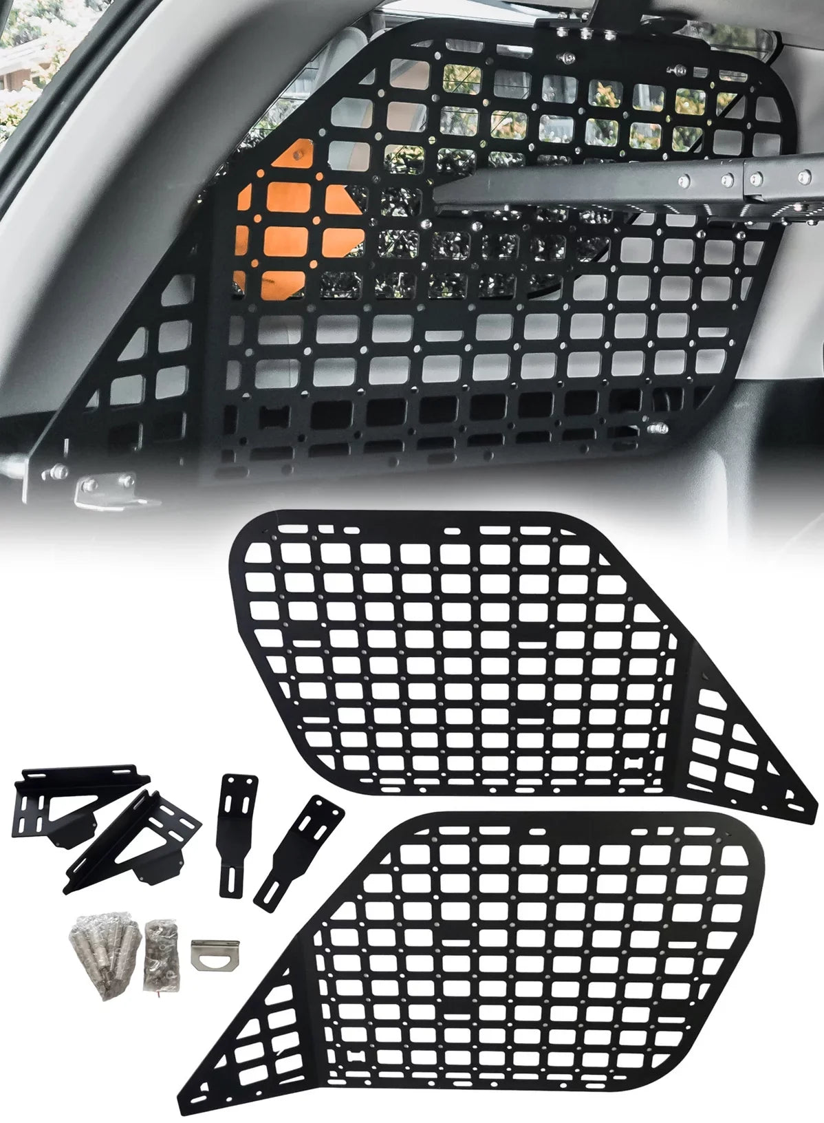 BAKOD Molle Sizetorage Window Panel Sizehelf for 2010-2023 Toyota 4Runner Black  MSizeW100