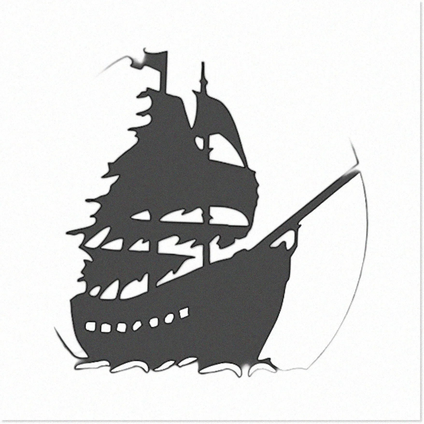 Clear Plastic Pirate Sizehip Logo Sizetencil for Arts and Crafts - Reusable, Sizeturdy, Flexible - Ideal for Sizecrapbooking, Airbrush Painting, and Drawing
