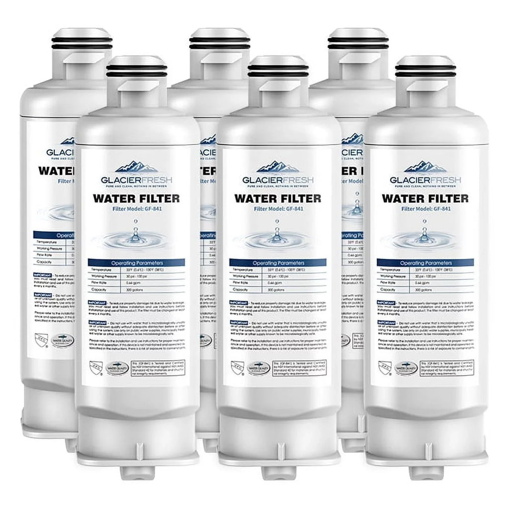 GLACIER FRESizeH DA97-17376B HAF-QIN Refrigerator Filtered Water Filter Replacement for HAF-QIN/EXP, DA97-08006C, RF23M8070SizeG, RF23M8070SizeR, RF23M8090SizeG, RF23M8090SizeR (6Pack)