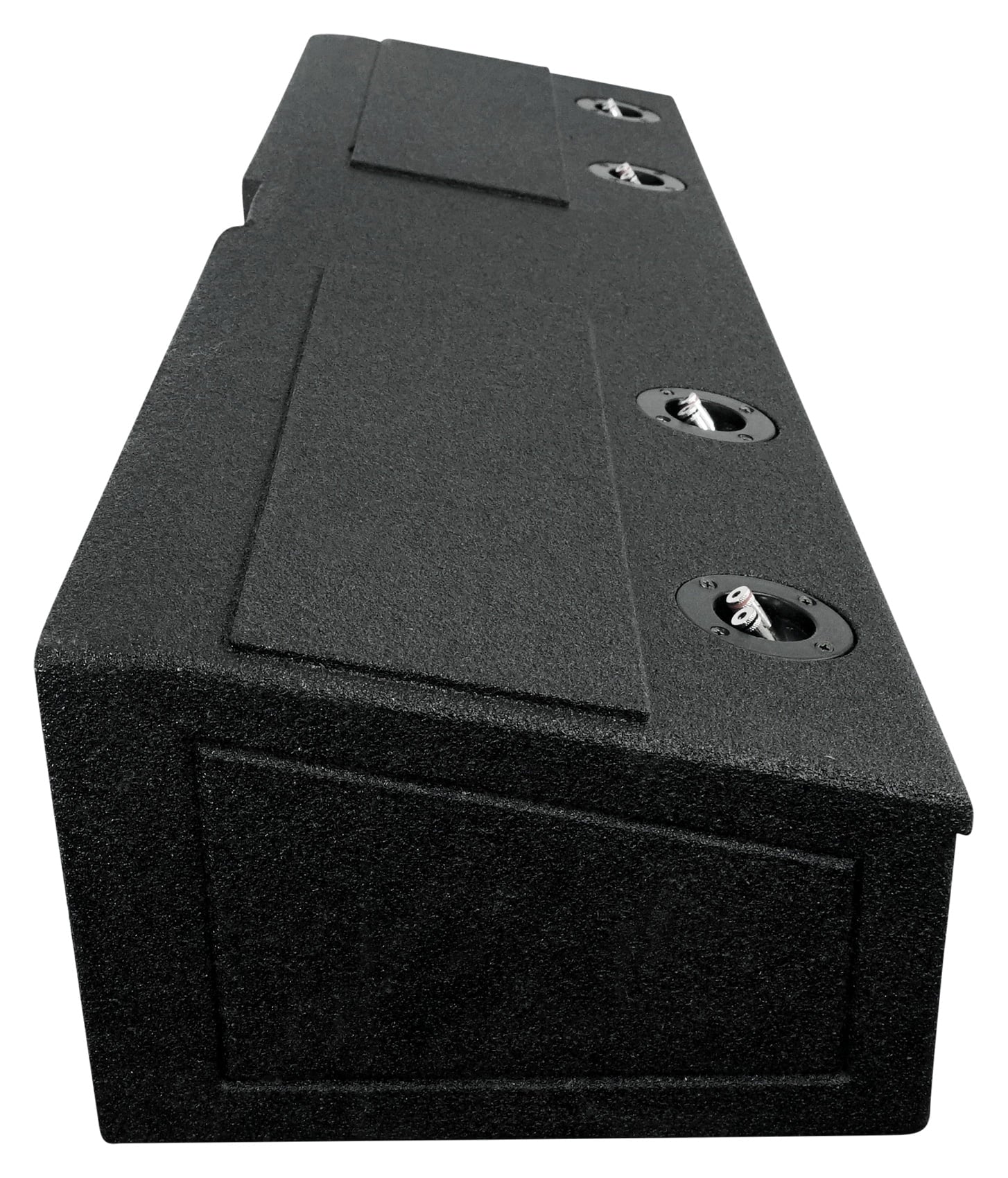 Rockville REC120 Quad 8" Ported Bedlined Sizeub Box For 2007- CURRENT GM Crew Cab