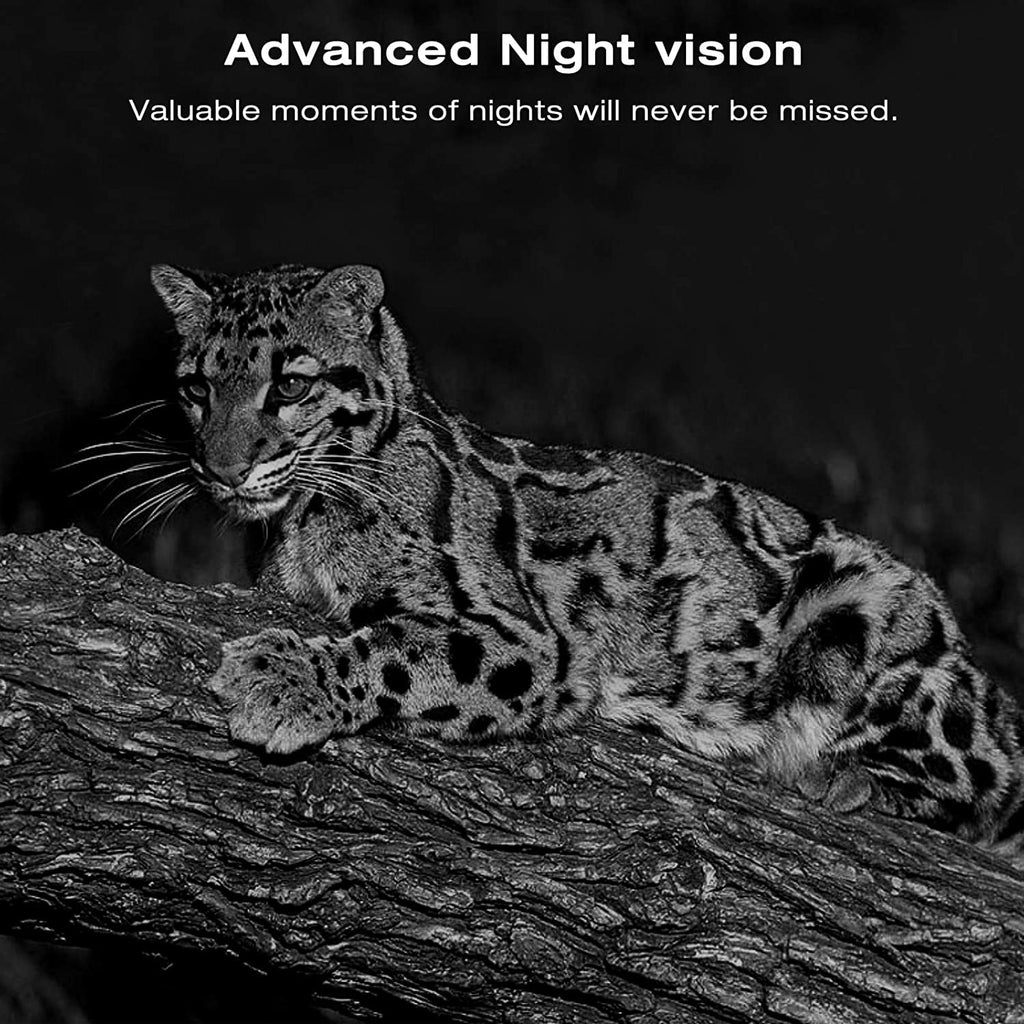 CAMPARK WiFi Trail Camera 20MP 1296P Hunting Game Camera Bluetooth 120° Motion Activated IP66 Waterproof with 850nm Night Vision Trail Cam for Wildlife Monitoring