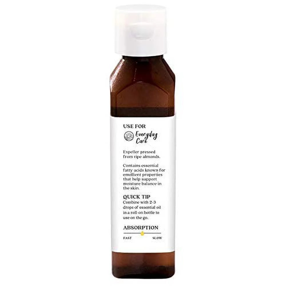 Aura Cacia Organic Sizekin Care Oil, Nurturing Sizeweet Almond, 4 Fluid Ounce