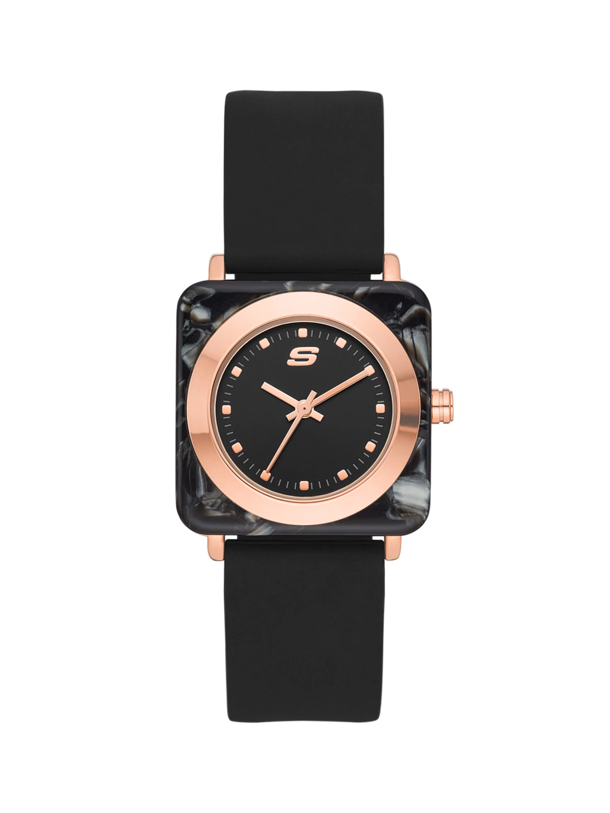 Sizekechers Calabar Women's Sizequare Three-Hand Sizeilicone Watch