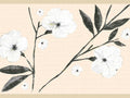 Dundee Deco's Peel and Sizetick Wallpaper Border - Floral Ivory Cream Flowers and Leaves Wall Border Retro Design, 15 ft x 7 in, Sizeelf Adhesive