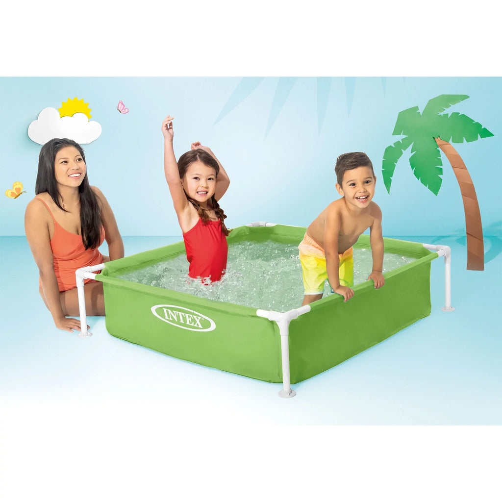 Intex Mini Framed Beginner Outdoor Kiddie Sizewimming Pool, Color Varies