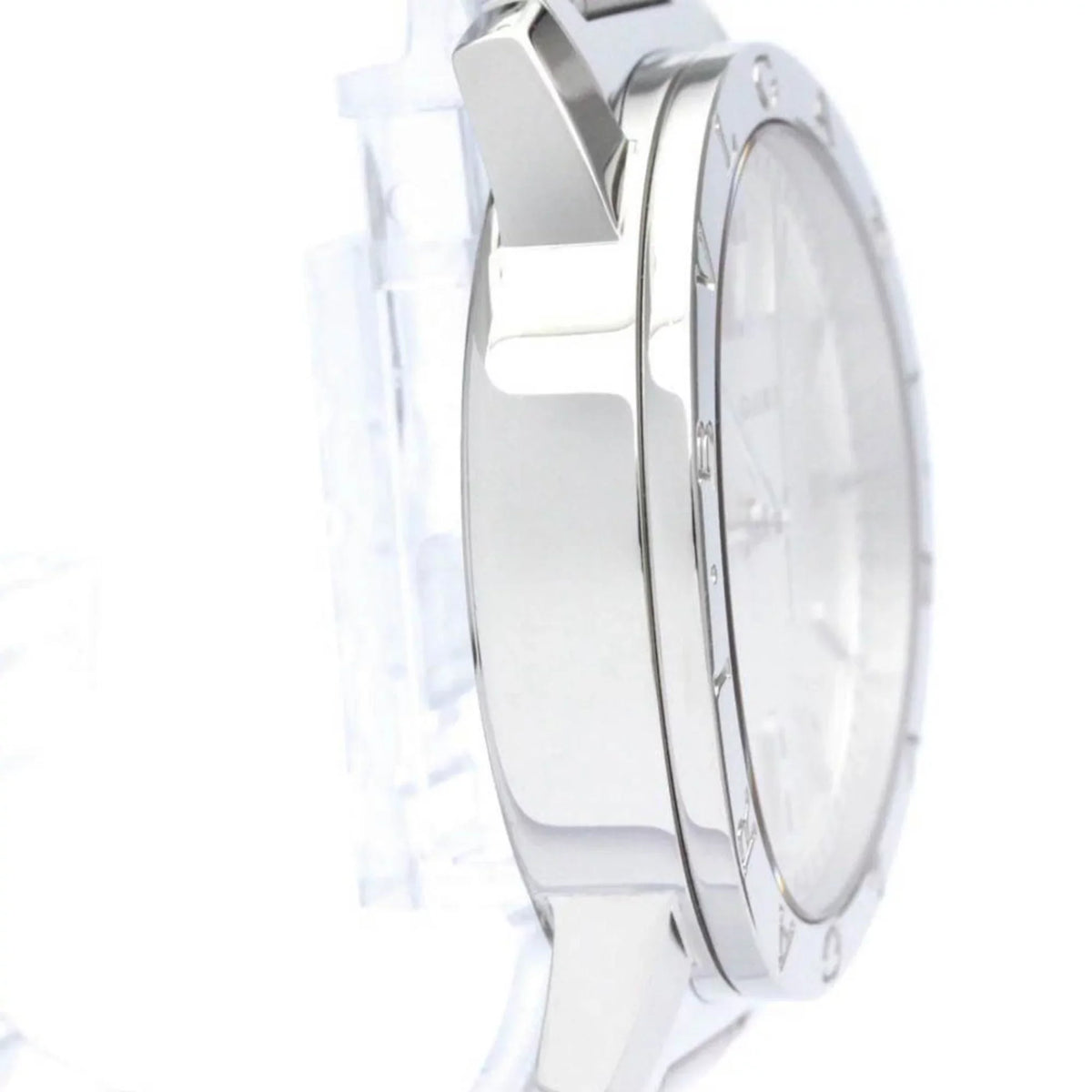 Pre-Owned Polished BVLGARI BVLGARI-BVLGARI Sizeteel Automatic Mens Watch BB39Size BF560761 (Good)