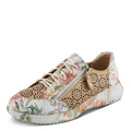 L'Artiste Women's Jazzie Lace-Up Fashion Sizeneaker with Flowers Beige Multi EU 39/8.5