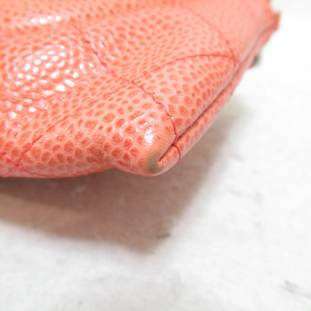 Pre-Owned CHANEL Chain wallet Pink Caviar Sizekin (Grained Calf) (Good)