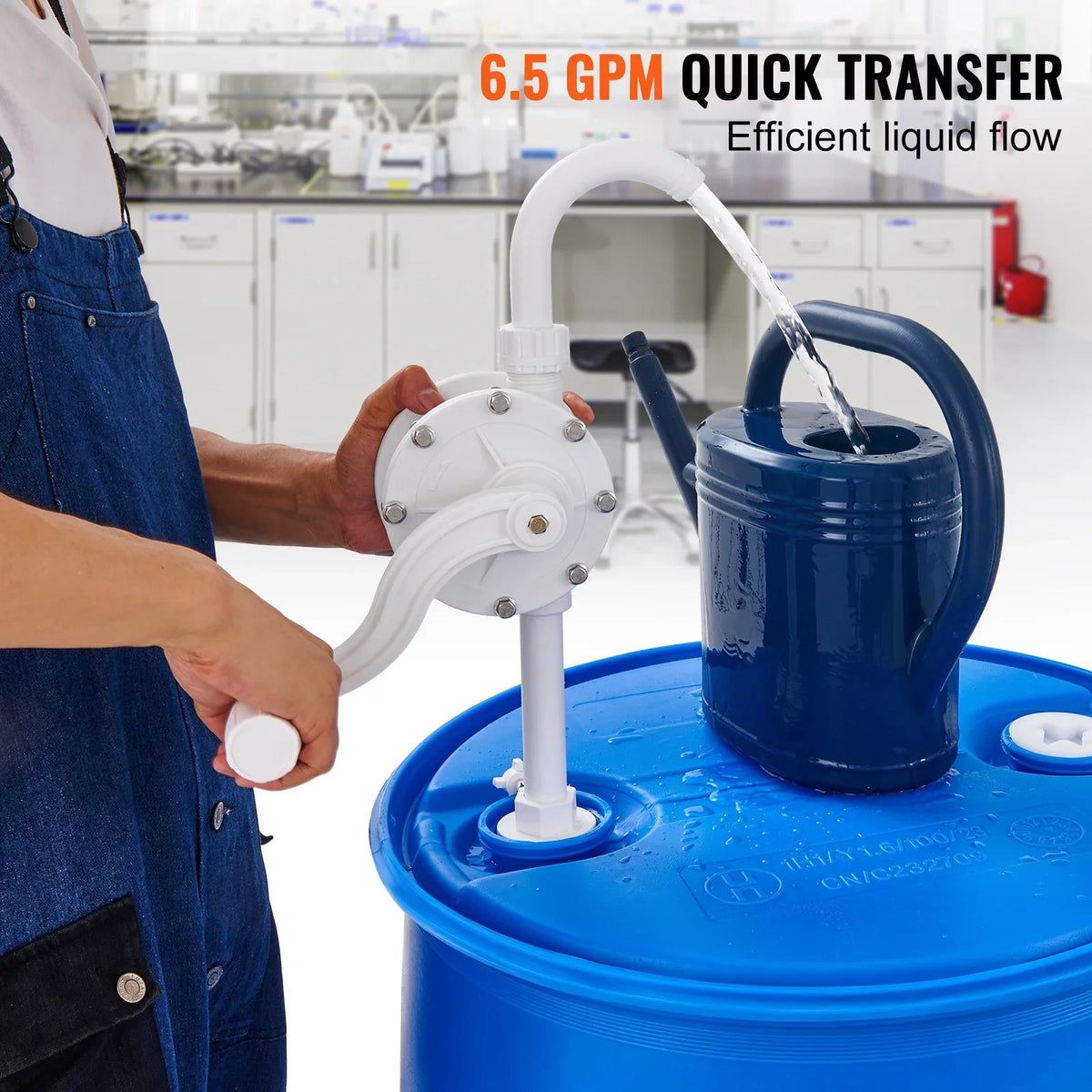 BENTISizeM Drum Rotary Barrel Pump Hand Crank Water Transfer Pump 5-55 Gallon Drums