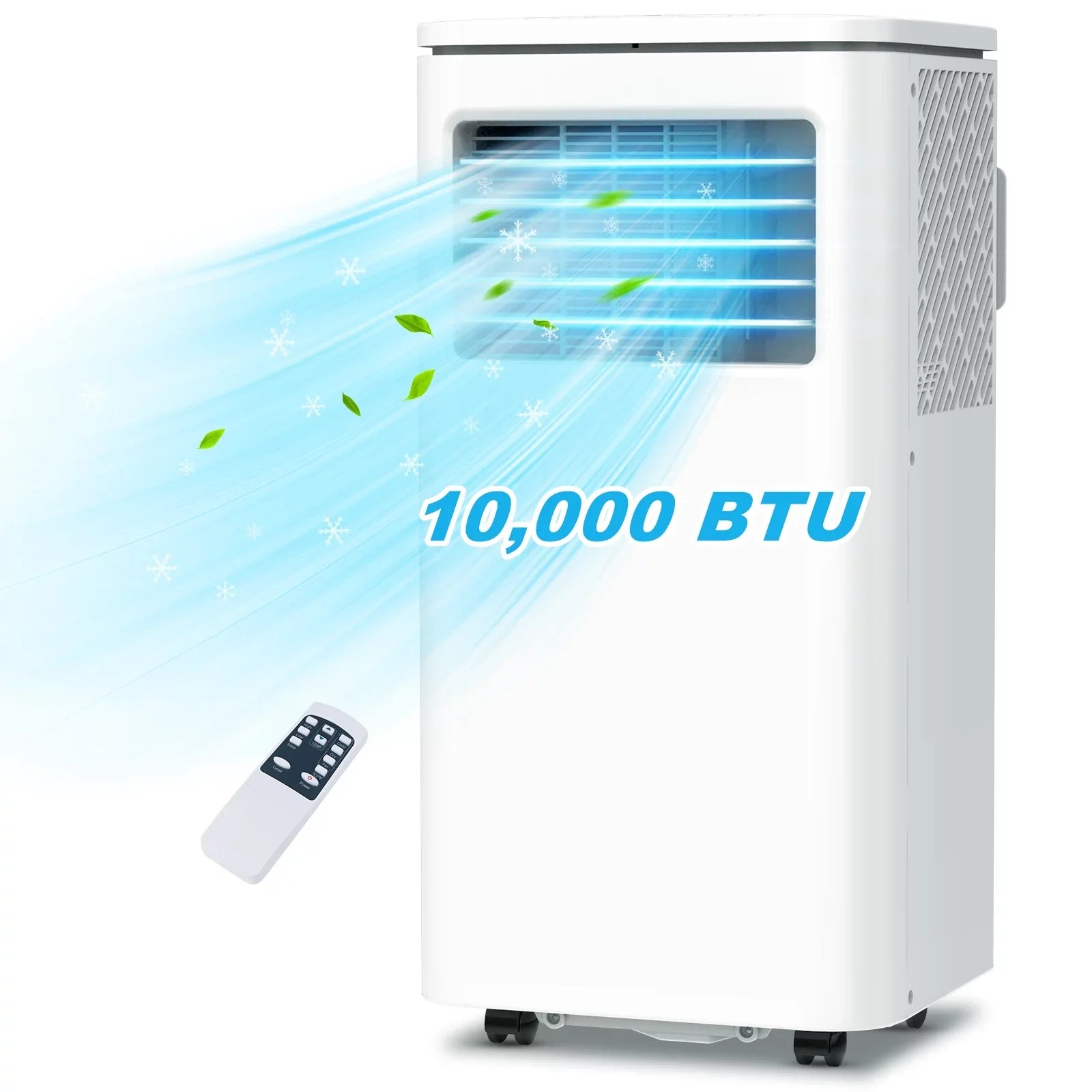 LifePlus Portable Air Conditioner Fan 10,000 BTU Indoor Room AC Unit Dehumidifier Remote W/ Window Kit Freestanding Bedroom NPL-06C