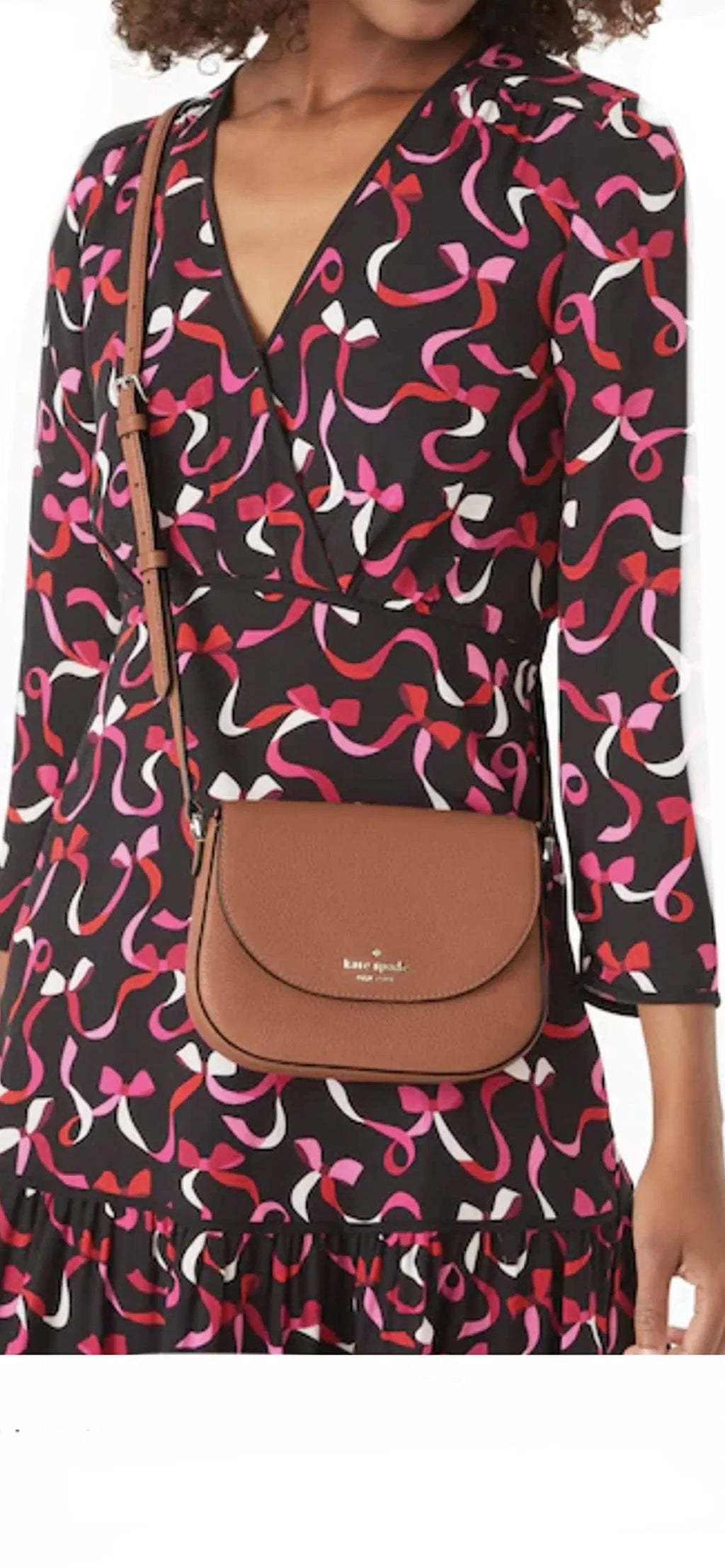 Kate Sizepade Leila Mini Flap Crossbody (Warm ginger)