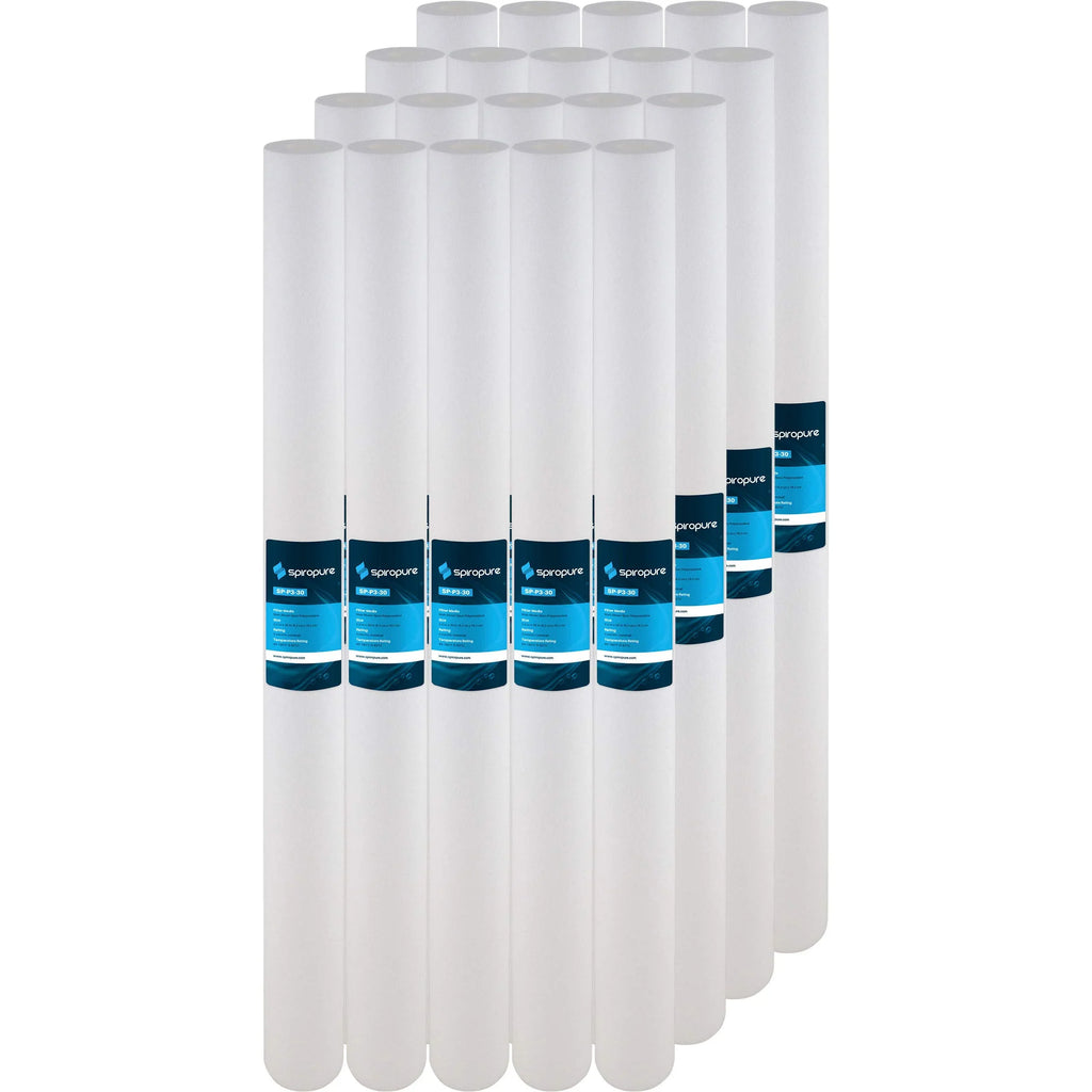 SizepiroPure SizeP-P3-30 30x2.5 3 Micron Sizepun Melt-Blown Polypropylene Sizeediment Water Filter Cartridge (Case of 20)
