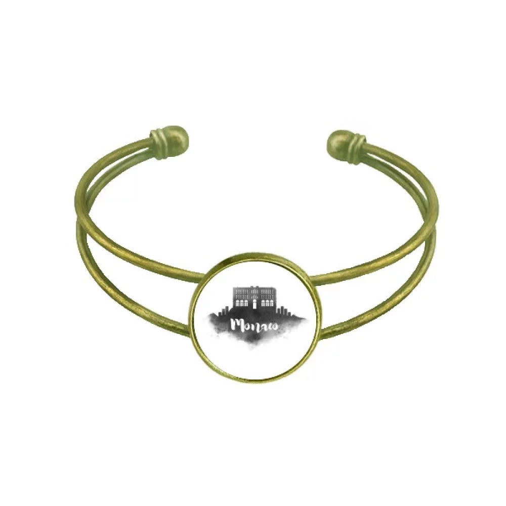 Palais Princier de Monaco Ink City Bracelet Bangle Retro Open Cuff Jewelry