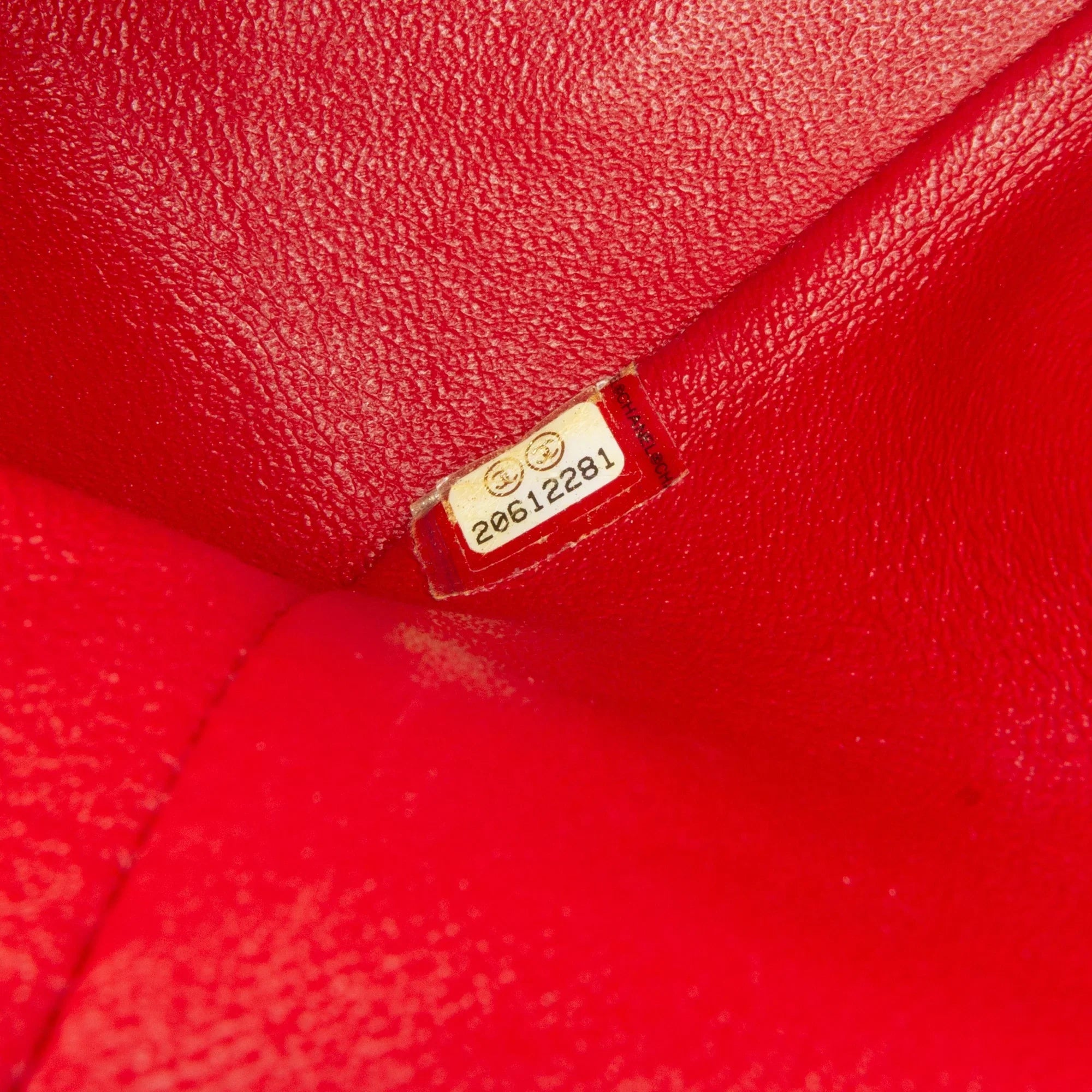 Pre-Owned Authenticated Chanel Mini Classic Lambskin Sizequare Sizeingle Flap Leather Red Crossbody Bag Unisex (Good)