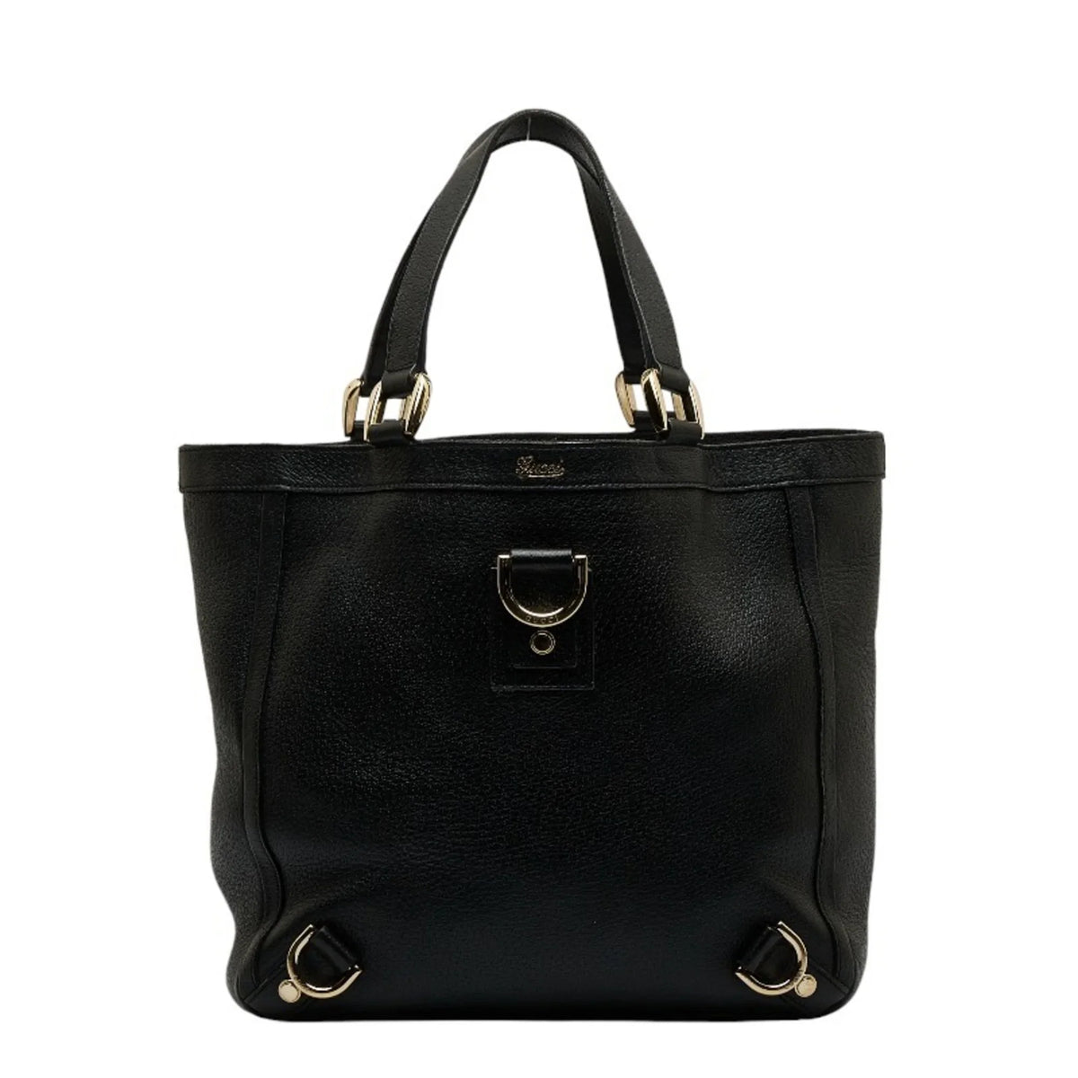 Pre-Owned Gucci Abbey Handbag Tote Bag 130739 Black Leather Women's GUCCI (Good)