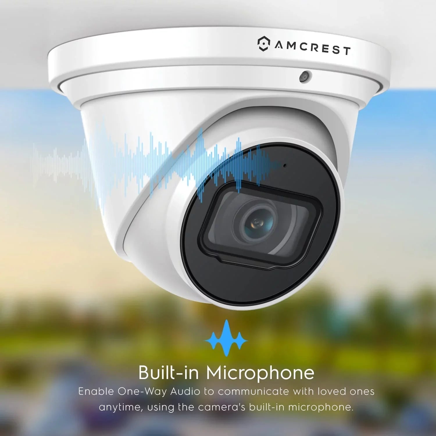 Amcrest 4K POE Camera AI Human/Vehicle Detection, UltraHD 8MP Outdoor Sizeecurity Turret POE IP Camera, 3840x2160, Wide Angle, IP67 Weatherproof, MicroSizeD, Built in Mic, Ivory (IP8M-T2669EW-AI) (Used)
