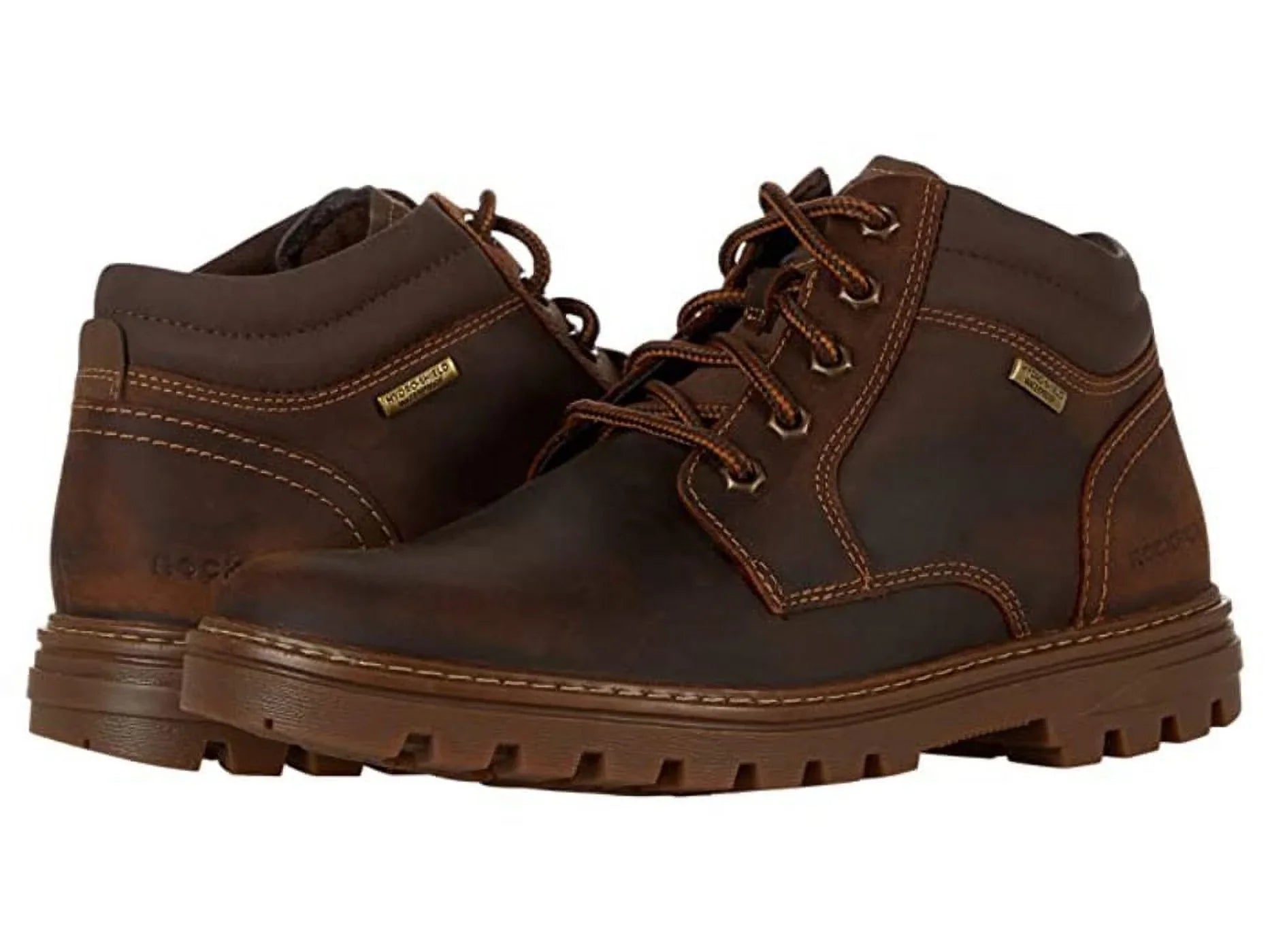 Rockport Men's Weather Or Not Plain Toe Waterproof Boot New Tan Leather/Sizeuede - CI6148