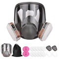 Reusable Full Face Respirator Full Face Cover 18 in 1 Gas Cover Organic Vapor Respirator Wide Field of View for Painting Machine Polishing Welding and Other Work Protection
