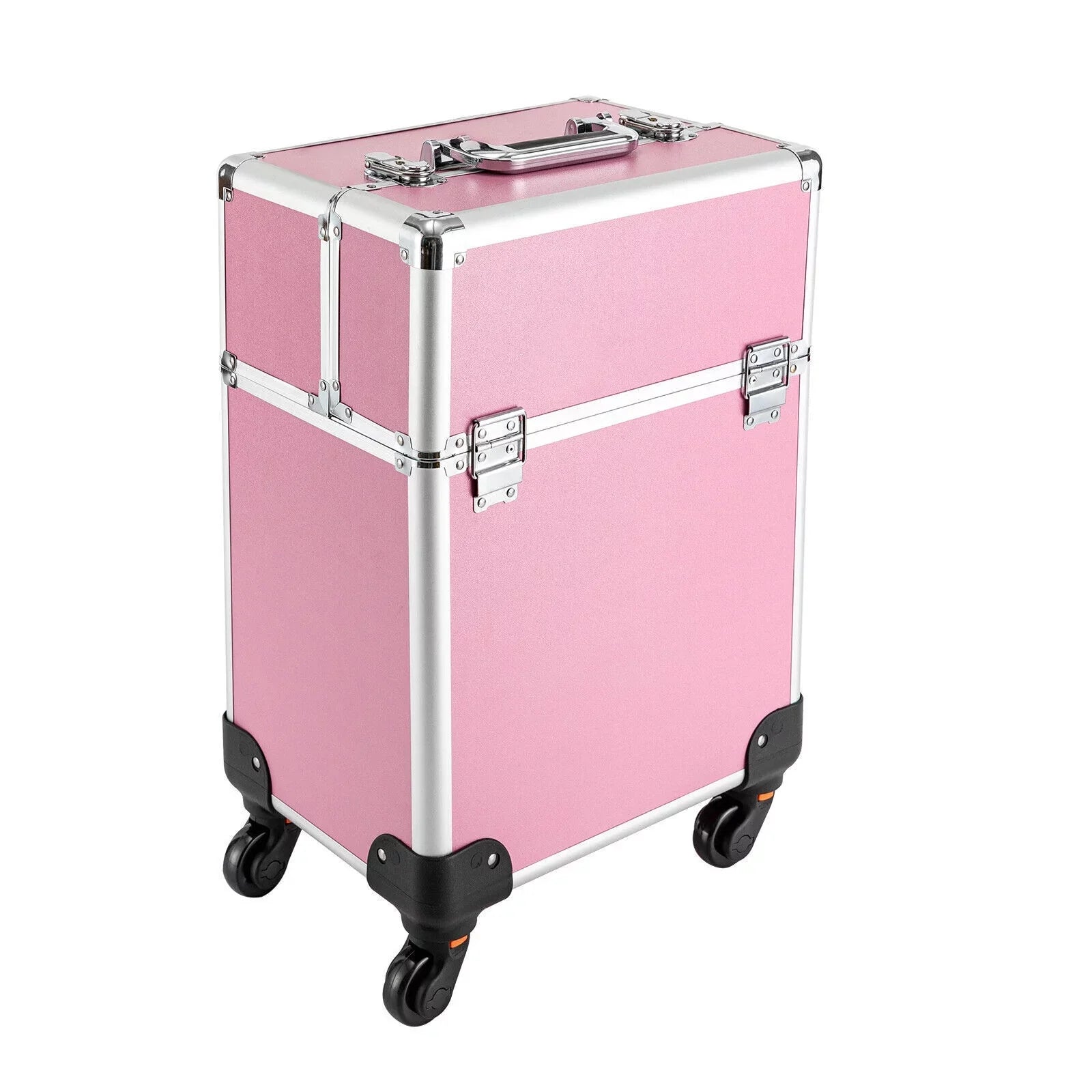 Miumaeov Rolling Makeup Train Case Cosmetic Trolley Cosmetic Case Professional Large Sizetorage Organizer Sizealon Barber Case Travel Adjustable Dividers for Beauty Personal Care