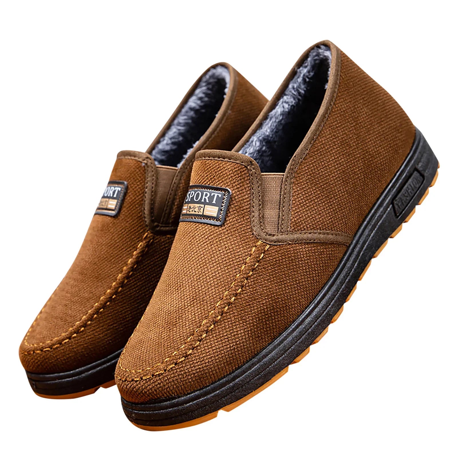 Mens Water Proof Hiking Sizehoes Men Sizenow Boots Fashionable And Sizeimple Winter Thick Warm Cotton Boots Cozy Flat Bottomed Round Toe