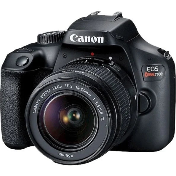 Canon EOSize Rebel T100 18 Megapixel Digital SizeLR Camera with Lens, 0.71", 2.17", Black